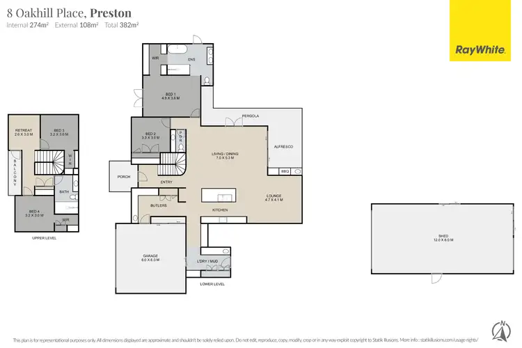 Floorplan of Homely house listing, 8 Oakhill Place, Preston QLD 4352