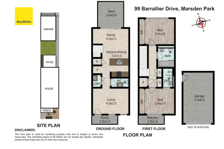 Floorplan of Homely townhouse listing, 99 Barrallier Drive, Marsden Park NSW 2765
