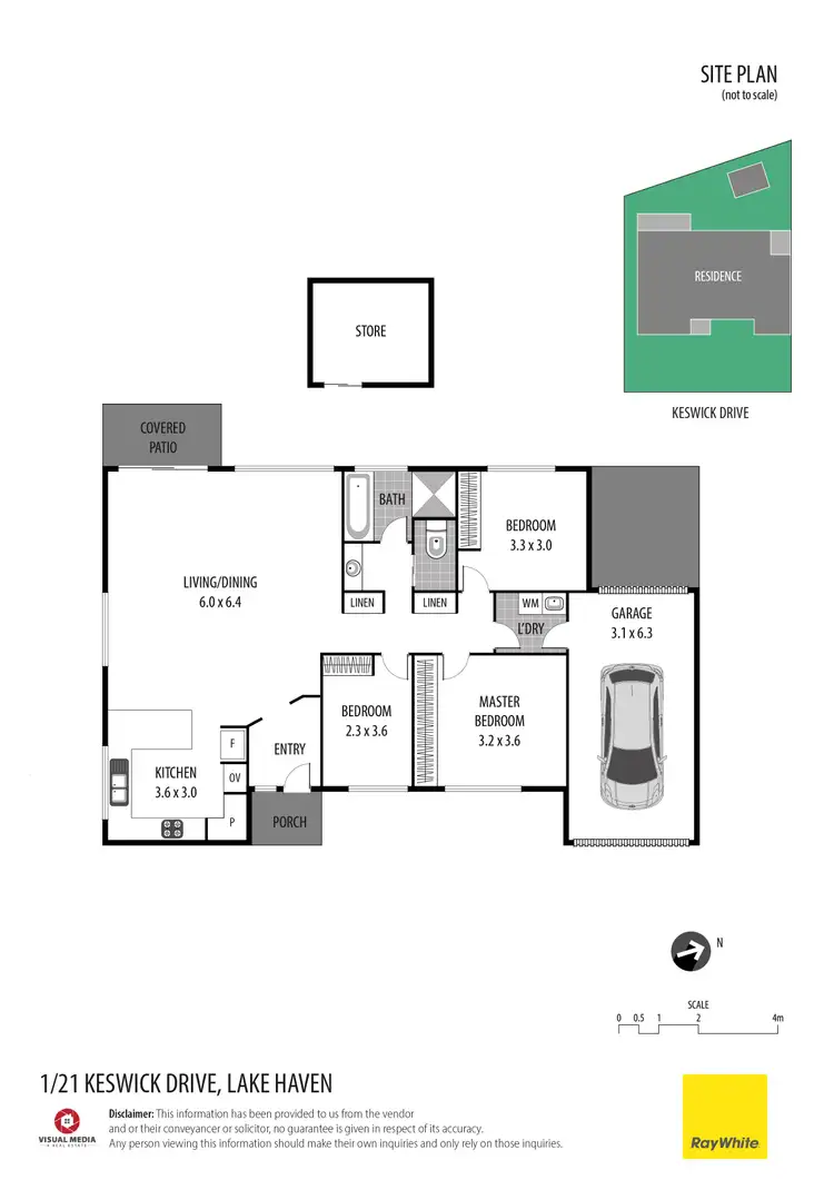 Floorplan of Homely semi-detached listing, 1/21 Keswick Drive, Lake Haven NSW 2263