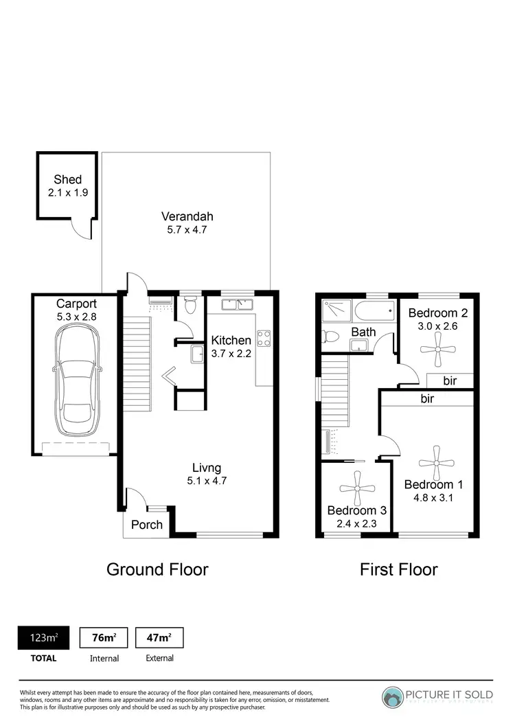 Floorplan of Homely townhouse listing, 6/3 View Avenue, Seaton SA 5023