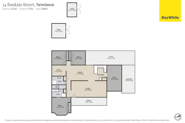 Floorplan of Homely house listing, 34 Banksia Street, Newtown QLD 4350