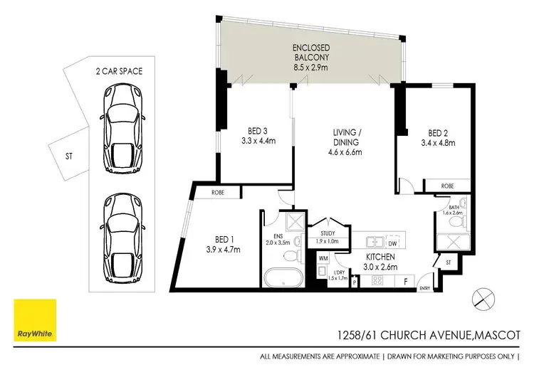 Floorplan of Homely apartment listing, 1258/61 Church Avenue, Mascot NSW 2020