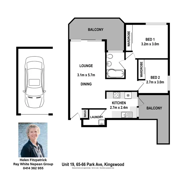 Floorplan of Homely unit listing, 19/65-66 Park Avenue, Kingswood NSW 2747