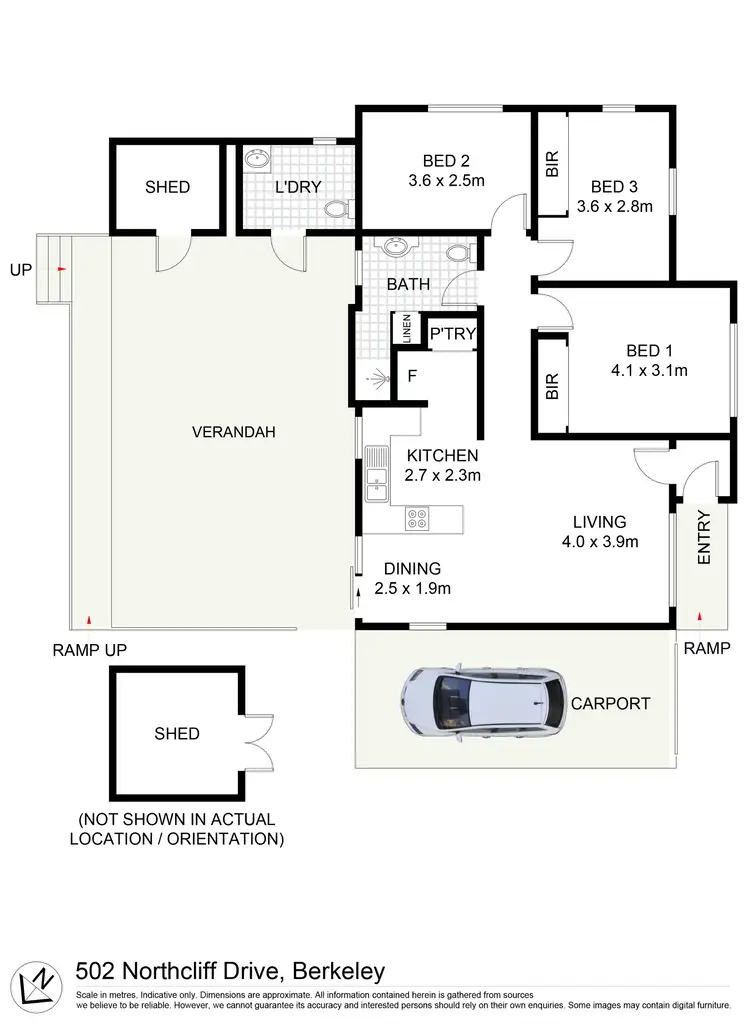 Floorplan of Homely house listing, 502 Northcliffe Drive, Berkeley NSW 2506