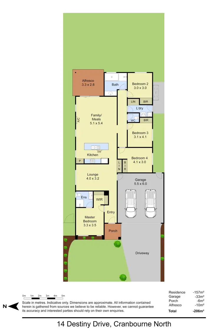 Floorplan of Homely house listing, 14 Destiny Drive, Cranbourne North VIC 3977