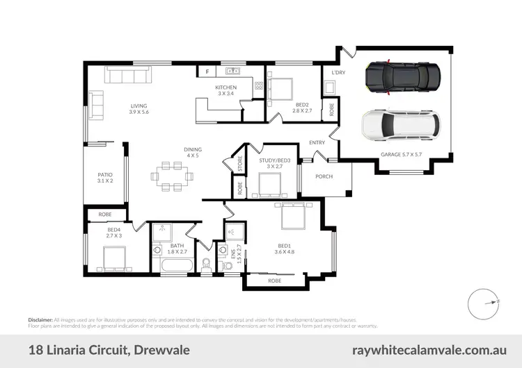 Floorplan of Homely house listing, 18 Linaria Circuit, Drewvale QLD 4116
