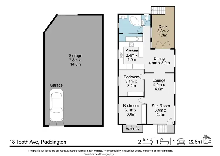 Floorplan of Homely house listing, 18 Tooth Avenue, Paddington QLD 4064