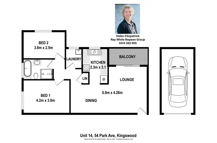 Floorplan of Homely unit listing, 14/54 Park Avenue, Kingswood NSW 2747