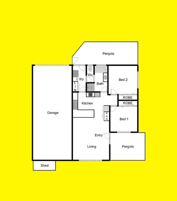 Floorplan of Homely unit listing, 1/100 Thirteenth Street, Mildura VIC 3500