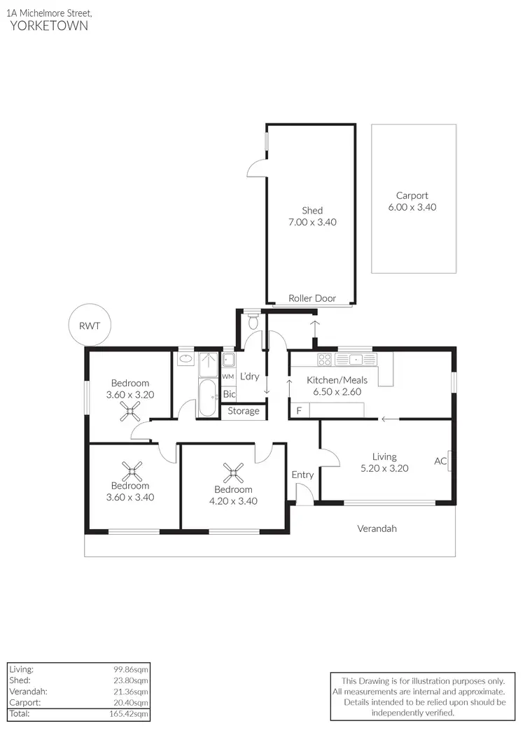 Floorplan of Homely house listing, 1A Michelmore Street, Yorketown SA 5576