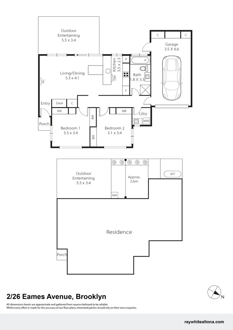 Floorplan of Homely unit listing, 2/26 Eames Avenue, Brooklyn VIC 3012