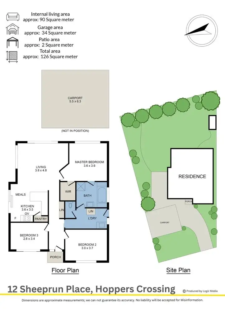 Floorplan of Homely house listing, 12 Sheeprun Place, Hoppers Crossing VIC 3029