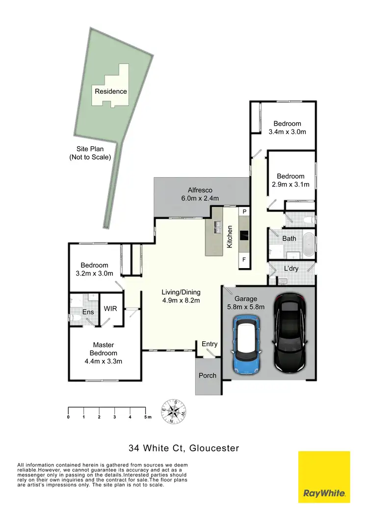 Floorplan of Homely house listing, 34 White Circuit, Gloucester NSW 2422