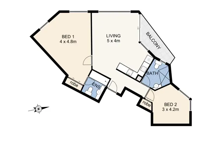 Floorplan of Homely apartment listing, 1904/570 Queen Street, Brisbane City QLD 4000