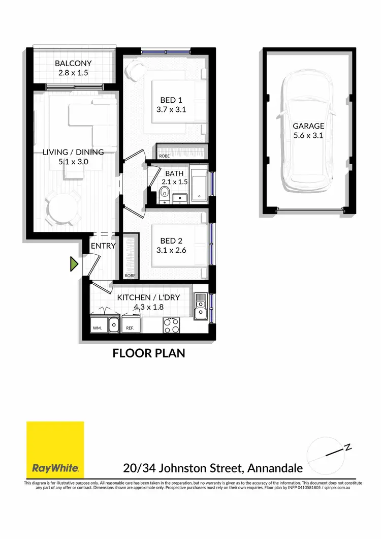 Floorplan of Homely apartment listing, 20/34 Johnston Street, Annandale NSW 2038