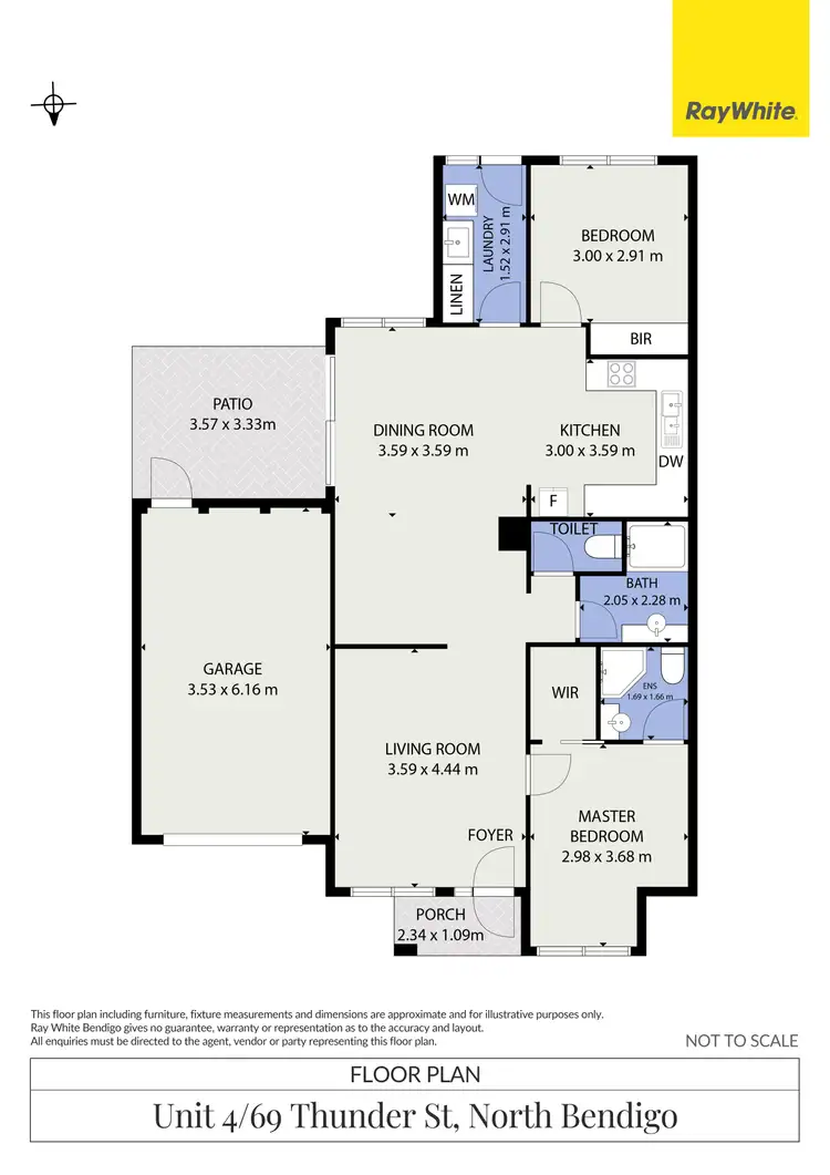 Floorplan of Homely townhouse listing, 4/69 Thunder Street, North Bendigo VIC 3550