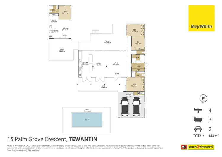Floorplan of Homely house listing, 15 Palm Grove Crescent, Tewantin QLD 4565