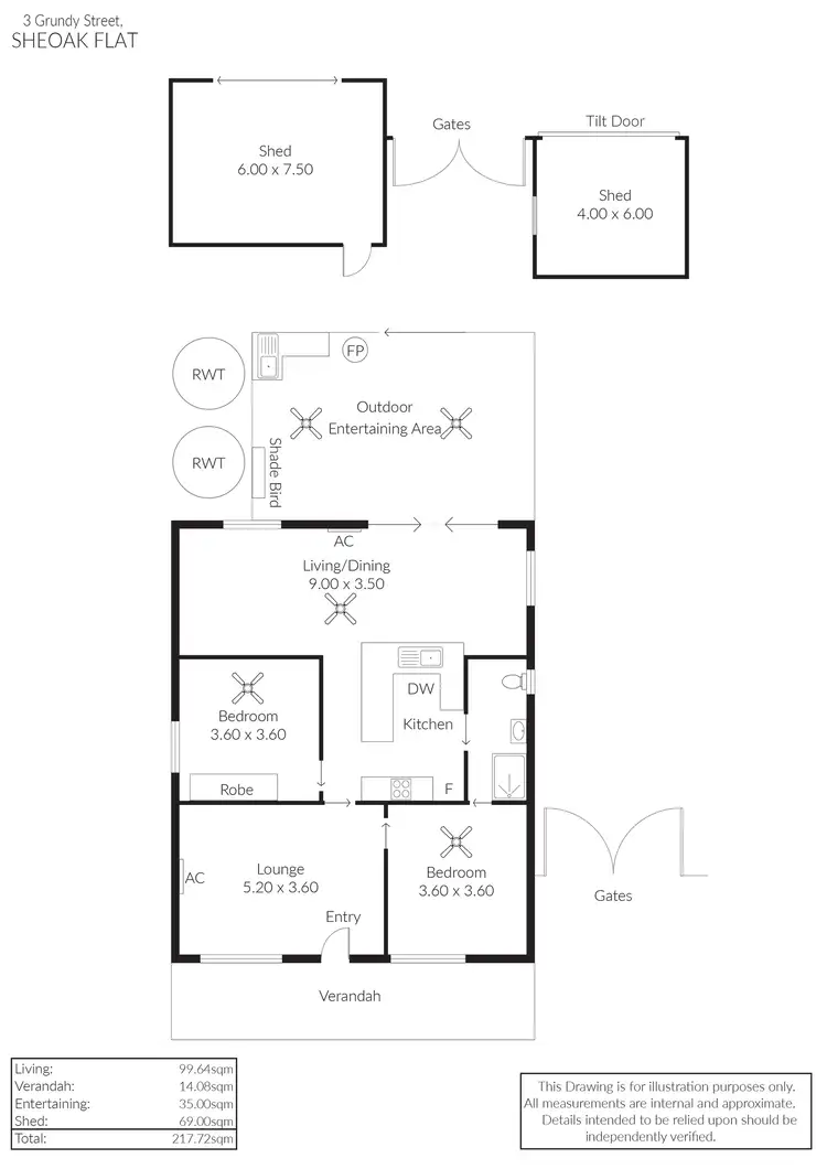 Floorplan of Homely house listing, 3 Grundy Street, Sheaoak Flat SA 5581