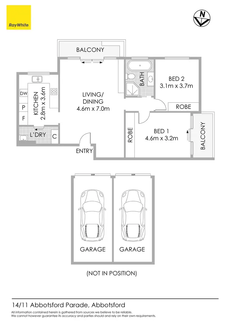 Floorplan of Homely apartment listing, 14/11 Abbotsford Parade, Abbotsford NSW 2046