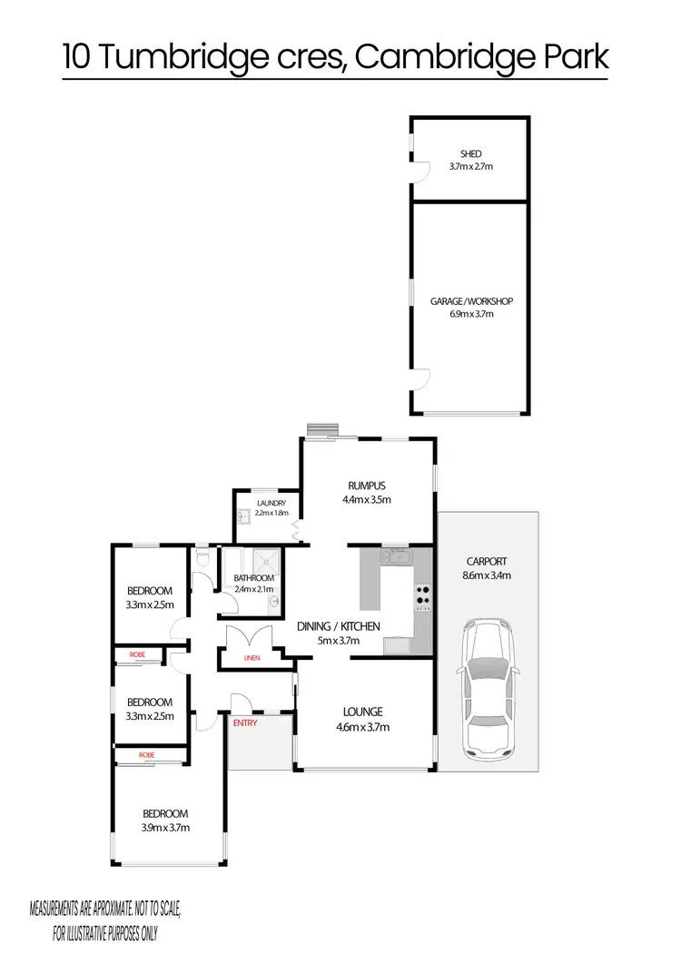 Floorplan of Homely house listing, 10 Tumbridge Crescent, Cambridge Park NSW 2747