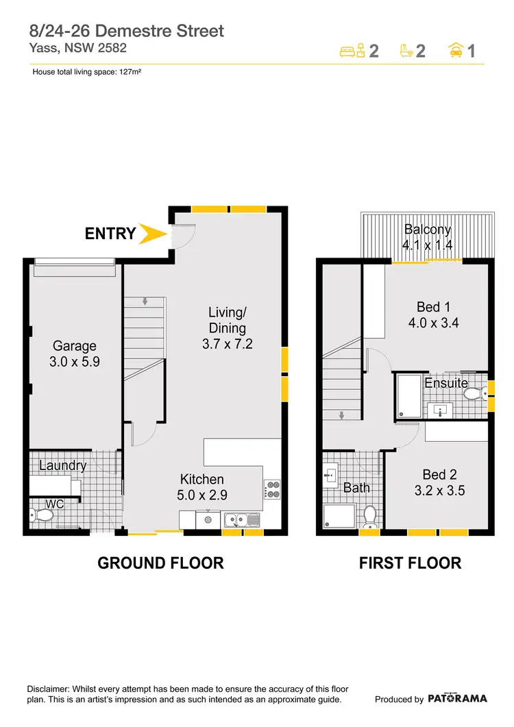 Floorplan of Homely unit listing, 8/24-26 Demestre Street, Yass NSW 2582