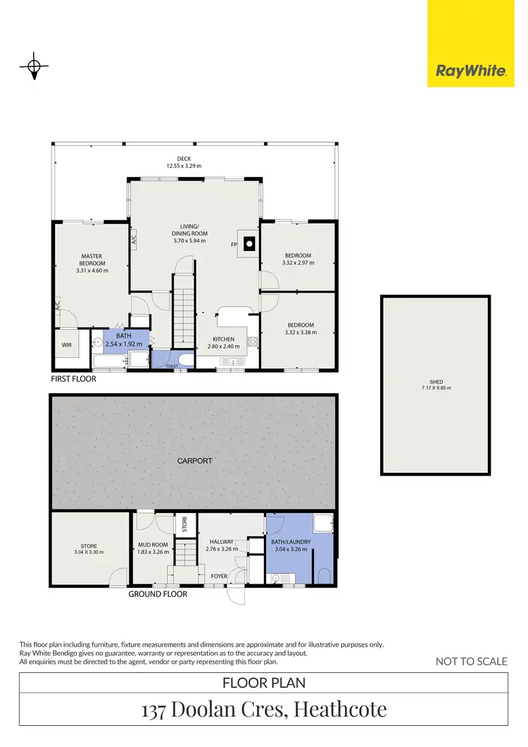 Floorplan of Homely rural property listing, 137 Doolan Crescent, Heathcote VIC 3523