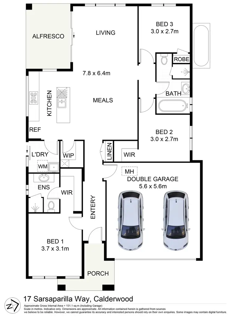 Floorplan of Homely house listing, 17 Sarsaparilla Way, Calderwood NSW 2527