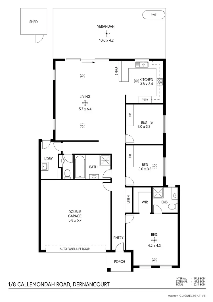 Floorplan of Homely house listing, 1/8 Callemondah Road, Dernancourt SA 5075