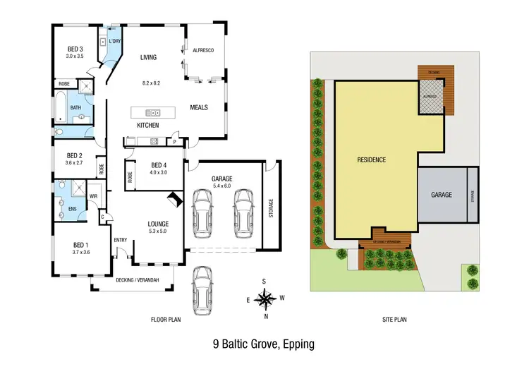 Floorplan of Homely house listing, 9 Baltic Grove, Epping VIC 3076