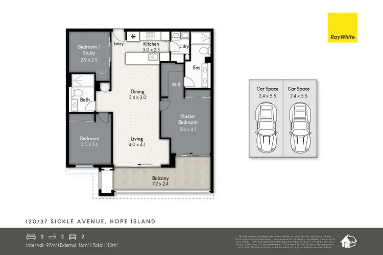 Floorplan of Homely apartment listing, 120/37 Sickle Avenue, Hope Island QLD 4212