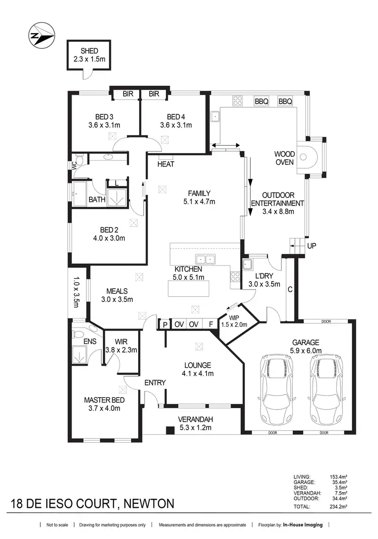 Floorplan of Homely house listing, 18 De Ieso Court, Newton SA 5074