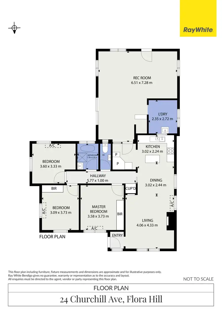 Floorplan of Homely house listing, 24 Churchill Avenue, Flora Hill VIC 3550