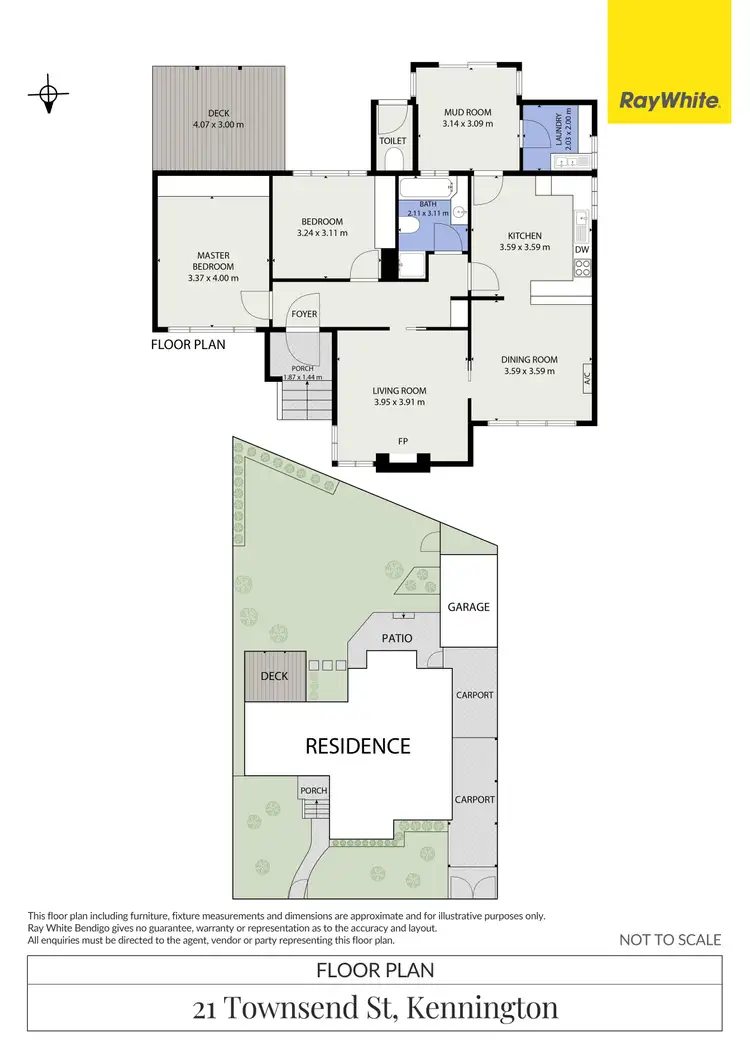 Floorplan of Homely house listing, 21 Townsend Street, Kennington VIC 3550