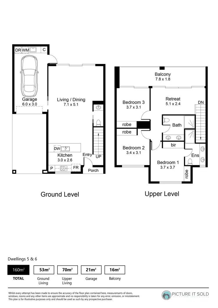 Floorplan of Homely townhouse listing, 6/28A Gwynne Street, Firle SA 5070