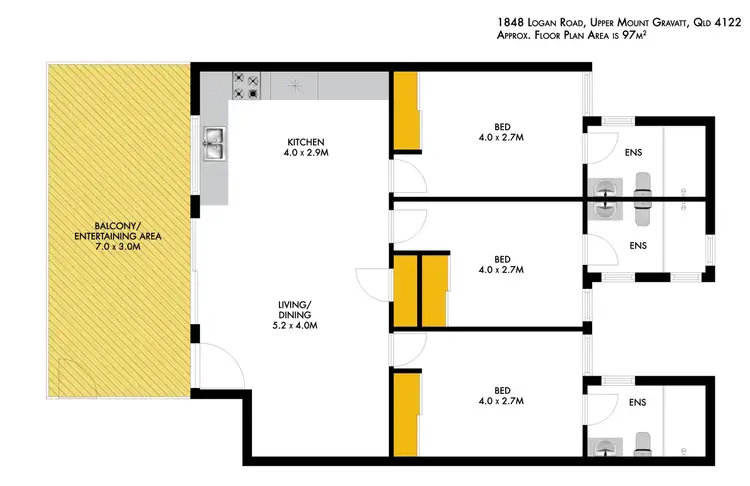 Floorplan of Homely unit listing, 57/1848 Logan Road, Upper Mount Gravatt QLD 4122