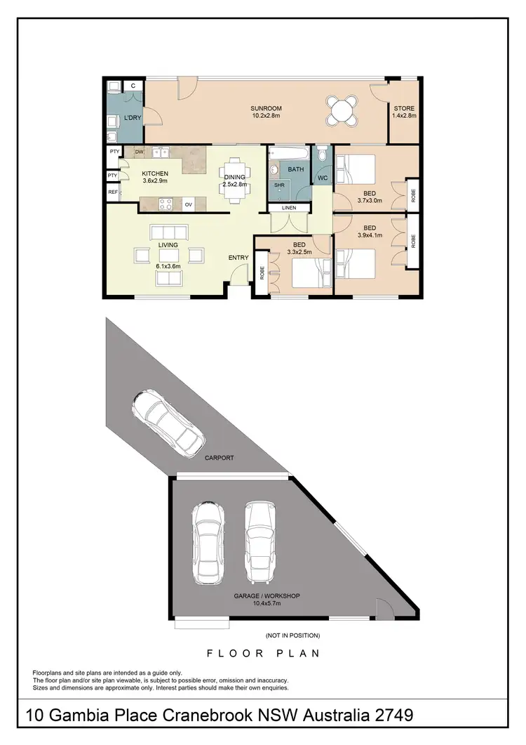 Floorplan of Homely house listing, 10 Gambia Place, Cranebrook NSW 2749