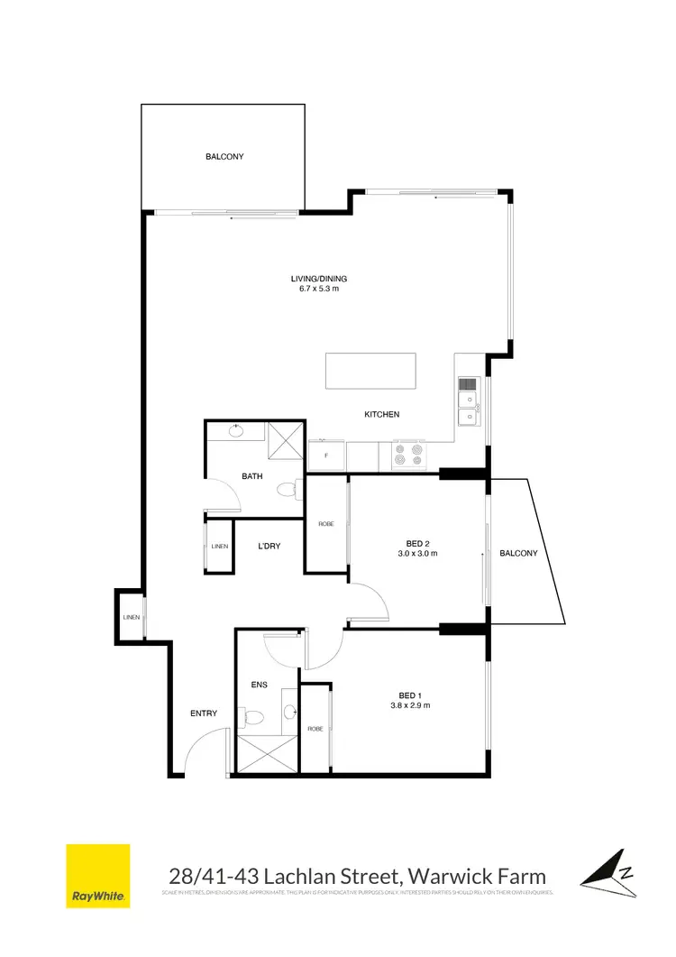 Floorplan of Homely apartment listing, 28/41-43 Lachlan Street, Liverpool NSW 2170