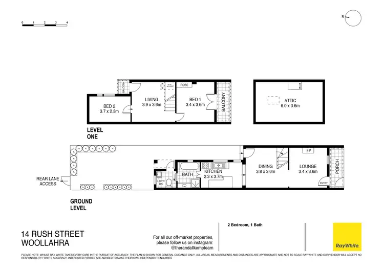 Floorplan of Homely house listing, 14 Rush Street, Woollahra NSW 2025
