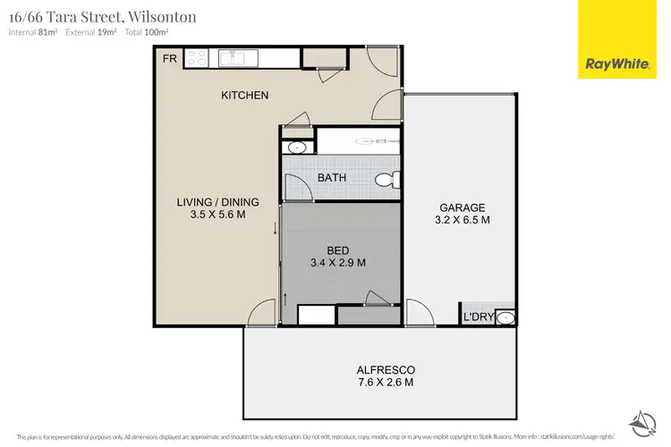 Floorplan of Homely unit listing, 16/66 Tara Street, Wilsonton QLD 4350