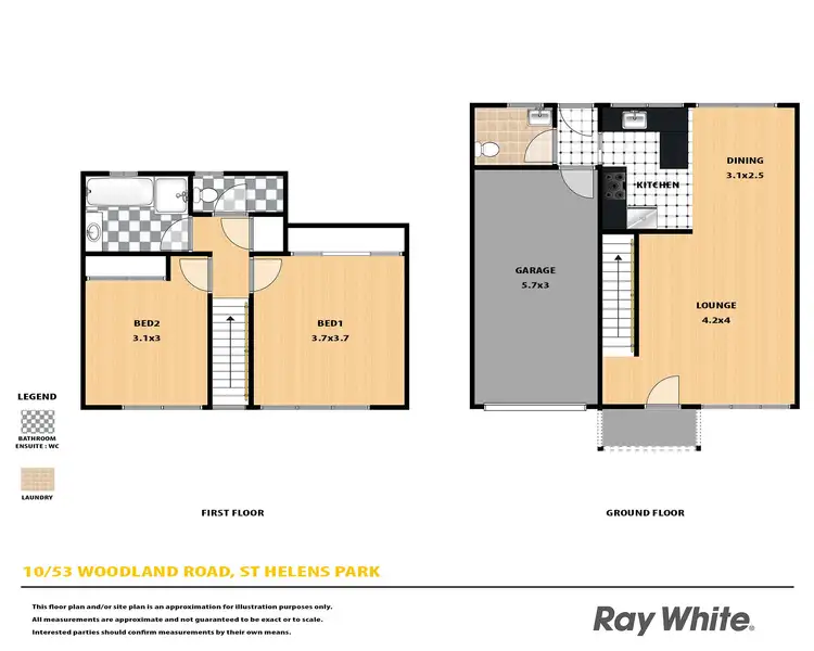 Floorplan of Homely townhouse listing, 10/53 Woodland Road, St Helens Park NSW 2560