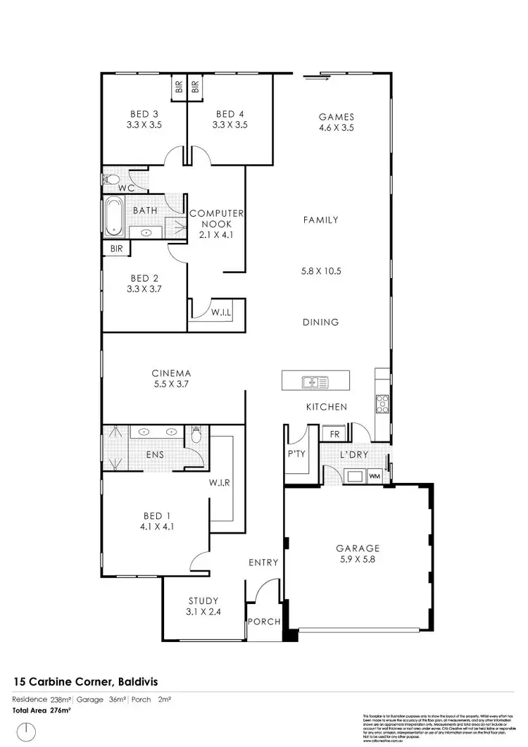 Floorplan of Homely house listing, 15 Carbine Corner, Baldivis WA 6171