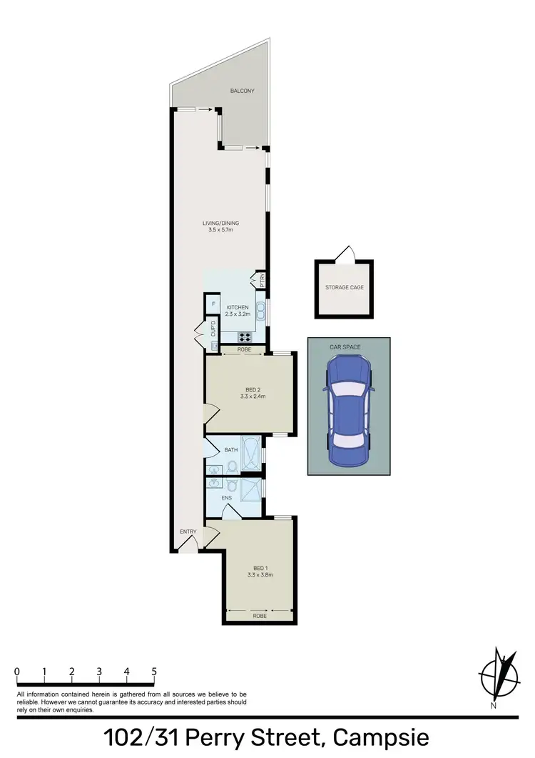 Floorplan of Homely unit listing, 102/31 Perry Street, Campsie NSW 2194