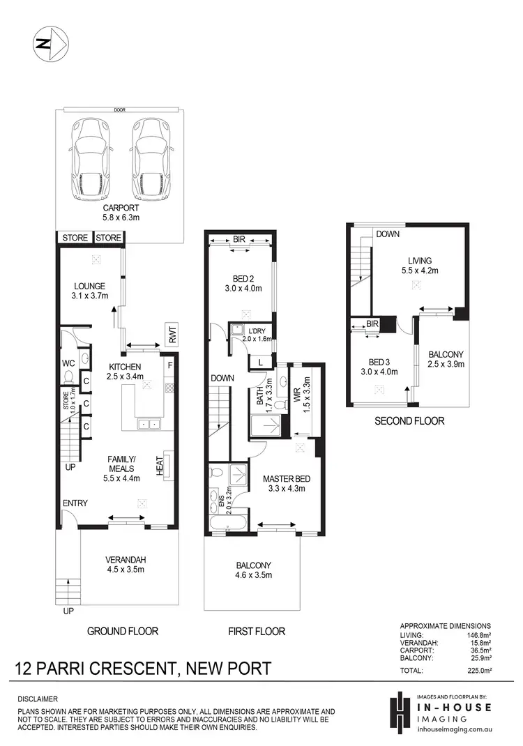 Floorplan of Homely house listing, 12 Parri Crescent, New Port SA 5015