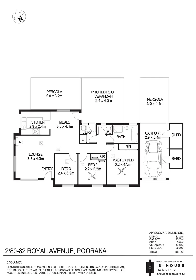 Floorplan of Homely unit listing, 2/80-82 Royal Avenue, Pooraka SA 5095