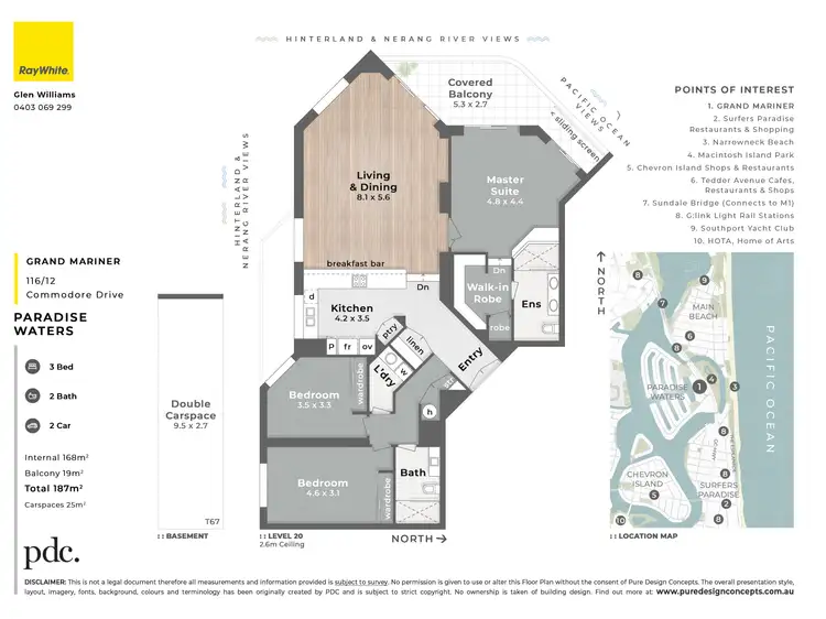 Floorplan of Homely apartment listing, 116/12 Commodore Drive, Surfers Paradise QLD 4217