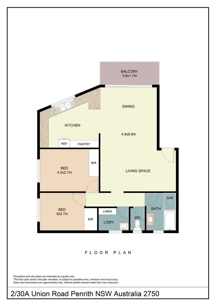 Floorplan of Homely unit listing, 12/30A Union Road, Penrith NSW 2750