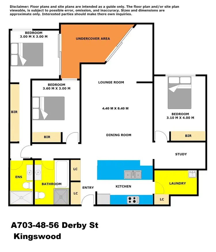 Floorplan of Homely unit listing, A703/48-56 Derby Street, Kingswood NSW 2747