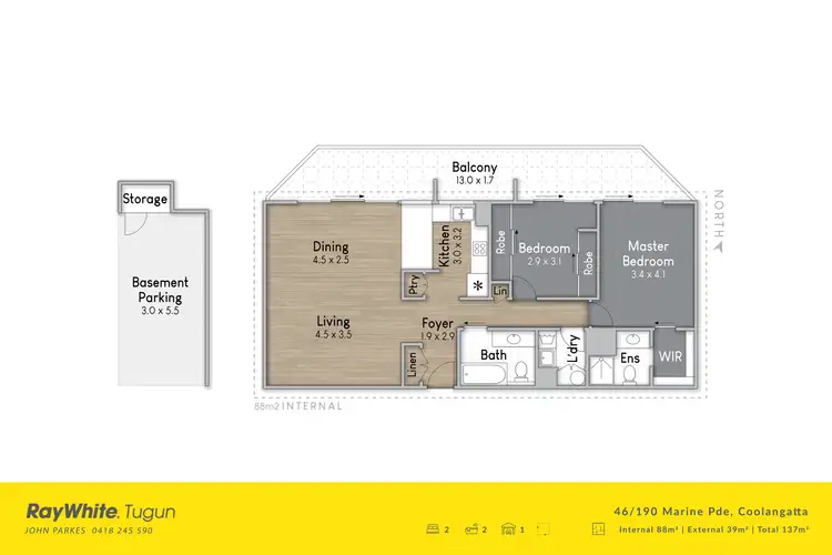 Floorplan of Homely unit listing, 46/190 Marine Parade, Coolangatta QLD 4225