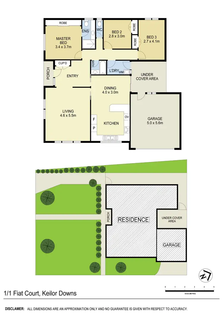 Floorplan of Homely unit listing, 1/1 Fiat Court, Keilor Downs VIC 3038