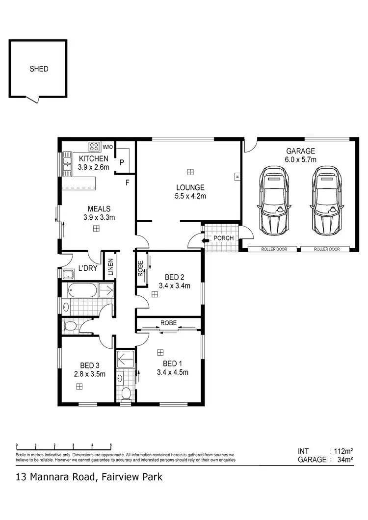Floorplan of Homely house listing, 13 Mannara Road, Fairview Park SA 5126